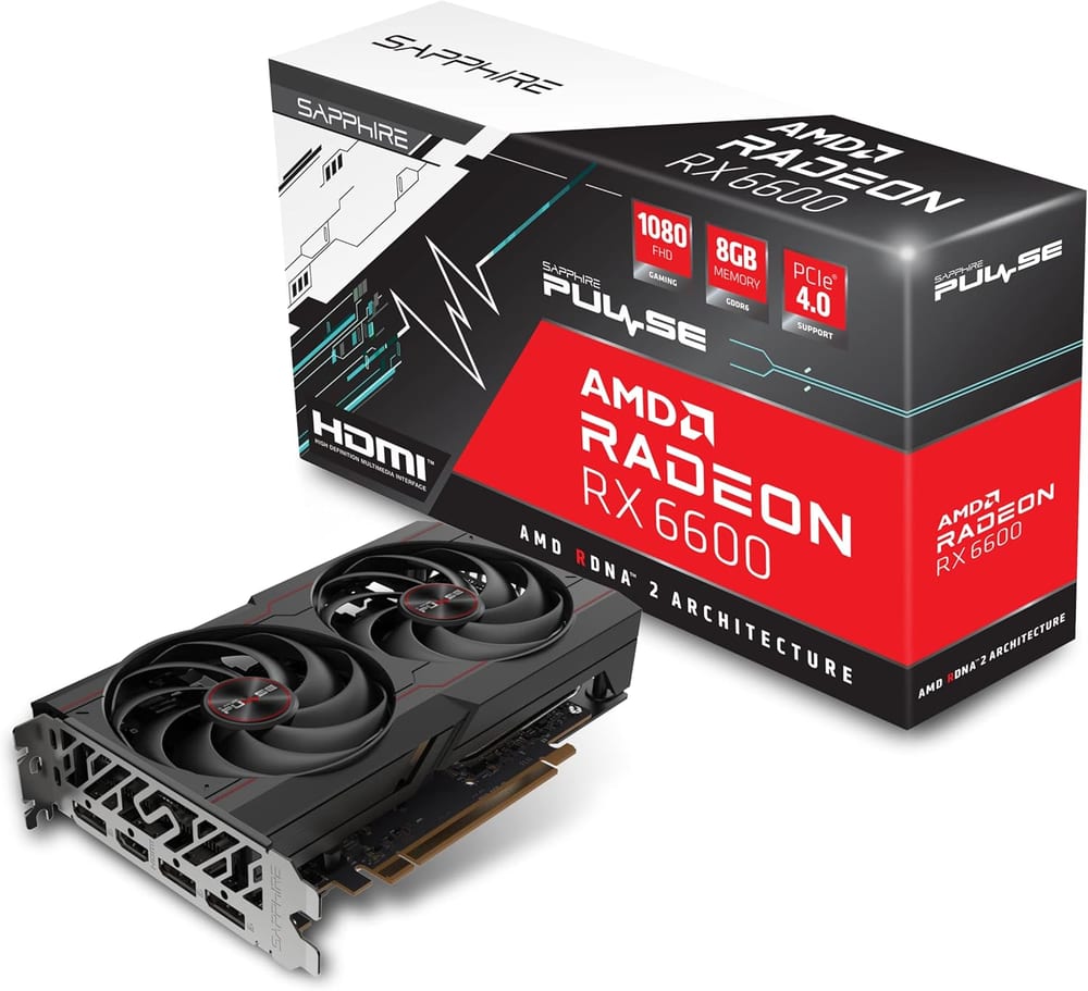 Placa de Vídeo Sapphire Pulse Radeon RX 6600 8GB GDDR6 128-bit, PCIe 4.0, RDNA 2, HDMI/DisplayPort