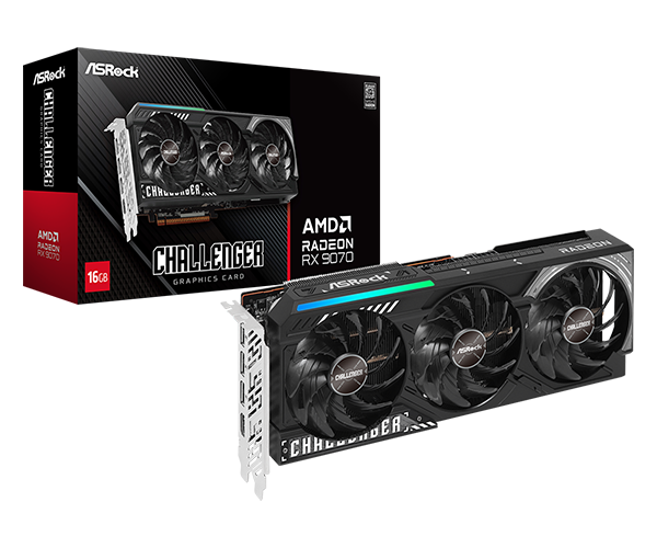 Placa de Vídeo ASRock Radeon RX 9070 Challenger 16GB GDDR6 256-bit RDNA 4