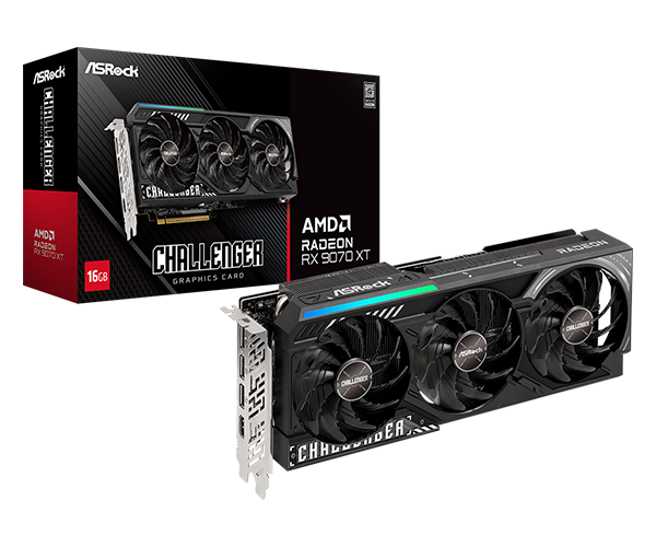 Placa de Vídeo ASRock Radeon RX 9070 XT Challenger 16GB GDDR6 256-bit RDNA 4