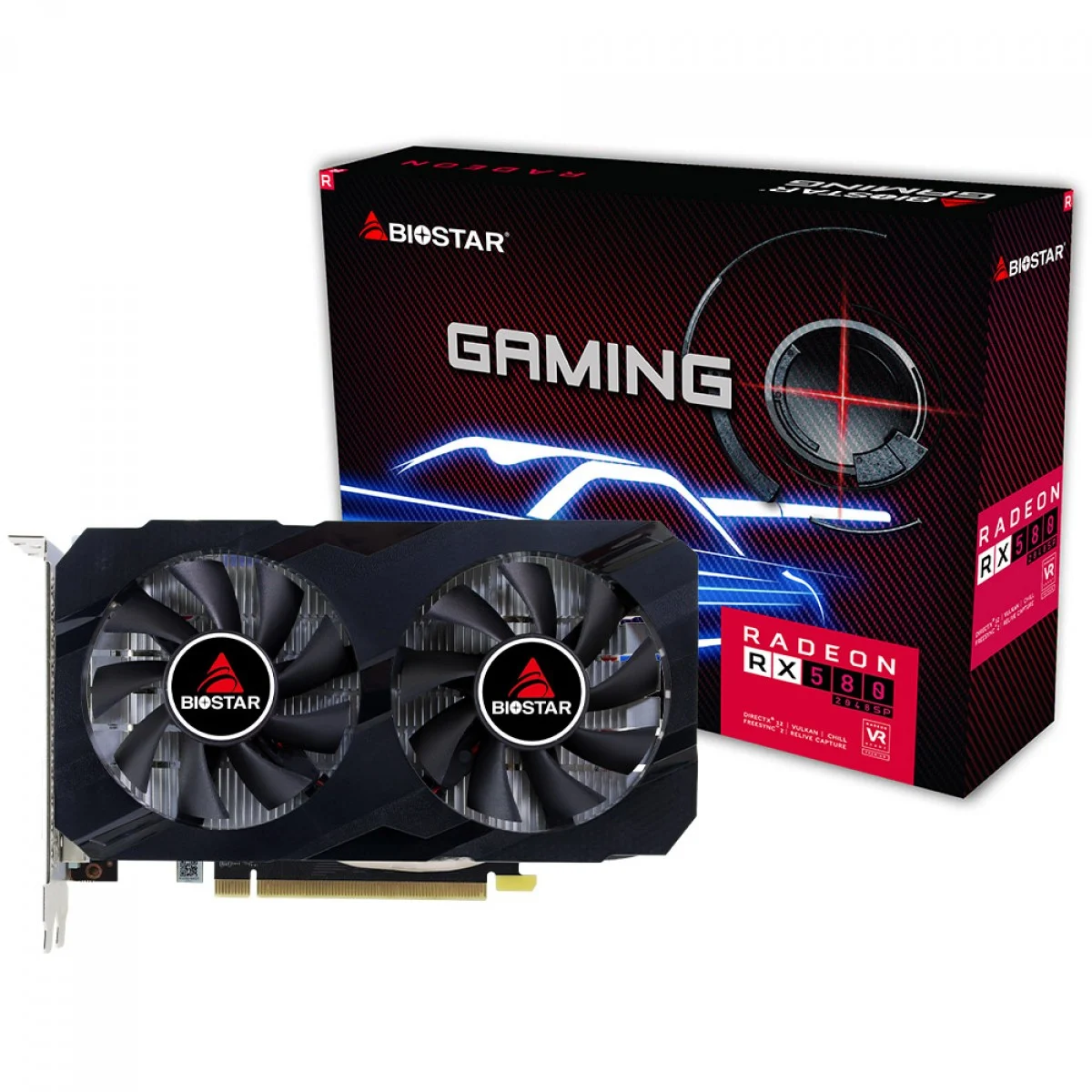 Placa de Vídeo Biostar Radeon RX 580 2048SP 8GB GDDR5 256-bit (VA5815RF82)