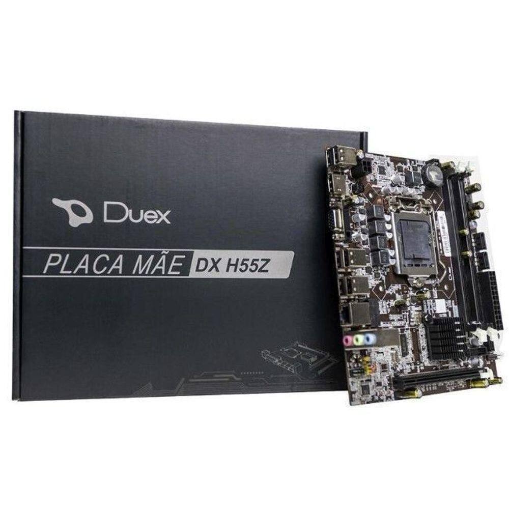 Placa-mãe Duex H55 LGA1156 DDR3 HDMI/VGA com 6x USB 2.0