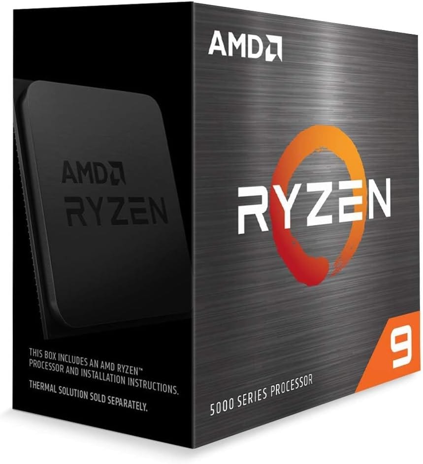 Processador AMD Ryzen 9 5900X, 3.7GHz (4.8GHz Max Turbo), Cache 70MB, 12 Núcleos, 24 Threads, AM4, Sem Vídeo Integrado - 100-100000061WOF