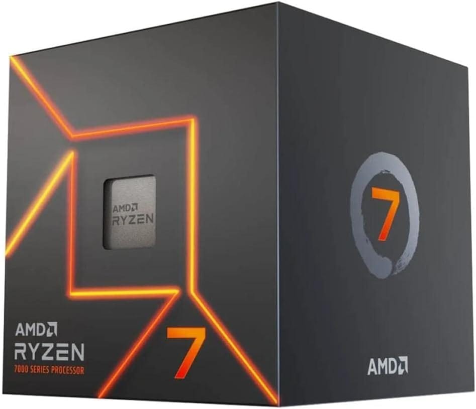 Processador AMD Ryzen 7 7700, 3.8GHz (5.3GHz Max Turbo), Cache 40MB, 8 Núcleos, 16 Threads, AM5, Vídeo Integrado, Wraith Prism - 100-100000592BOX
