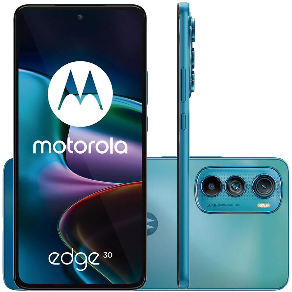 Smartphone Motorola Edge 30 5G Azul 256GB, 8GB RAM, Tela de 6.5” Câmera Traseira Tripla, Android 12, Processador Snapdragon 778G+