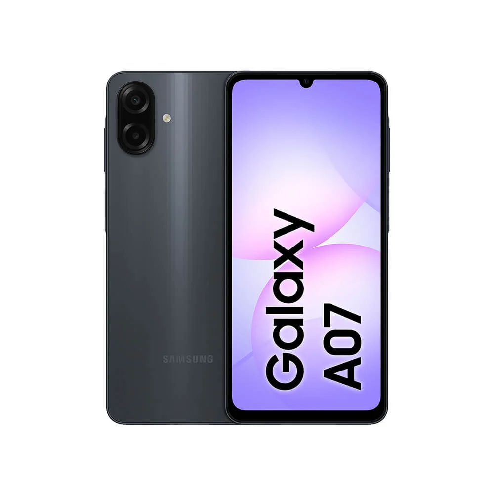 Smartphone Samsung Galaxy A07 4G 128GB 4GB RAM Tela 6,7" HD+ 90Hz Câmera 50MP Bateria 5000mAh Android 15 Preto