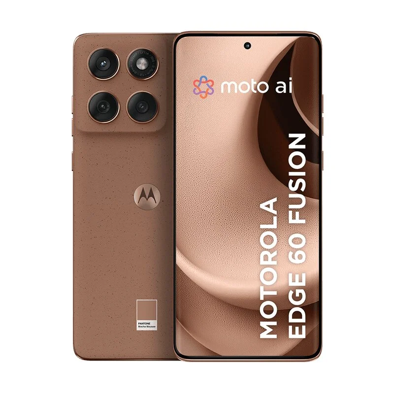 Smartphone Motorola Edge 60 Fusion 5G 256GB 8GB RAM Tela 6,7" pOLED 1.5K Câmera 50MP Sony LYTIA IP68 Mocha Mousse