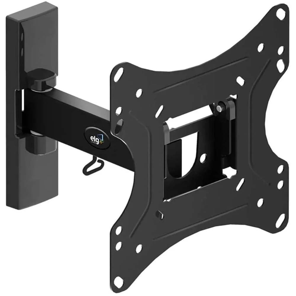 Suporte Articulado de Parede ELG FULL20 para TV e Monitor de 15" a 58", Inclinação e Giro, VESA até 200x200mm, Suporta até 30kg, Preto