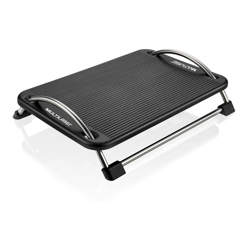 Descanso Ergonômico para Pés Multilaser AC059 com Inclinação Ajustável Preto