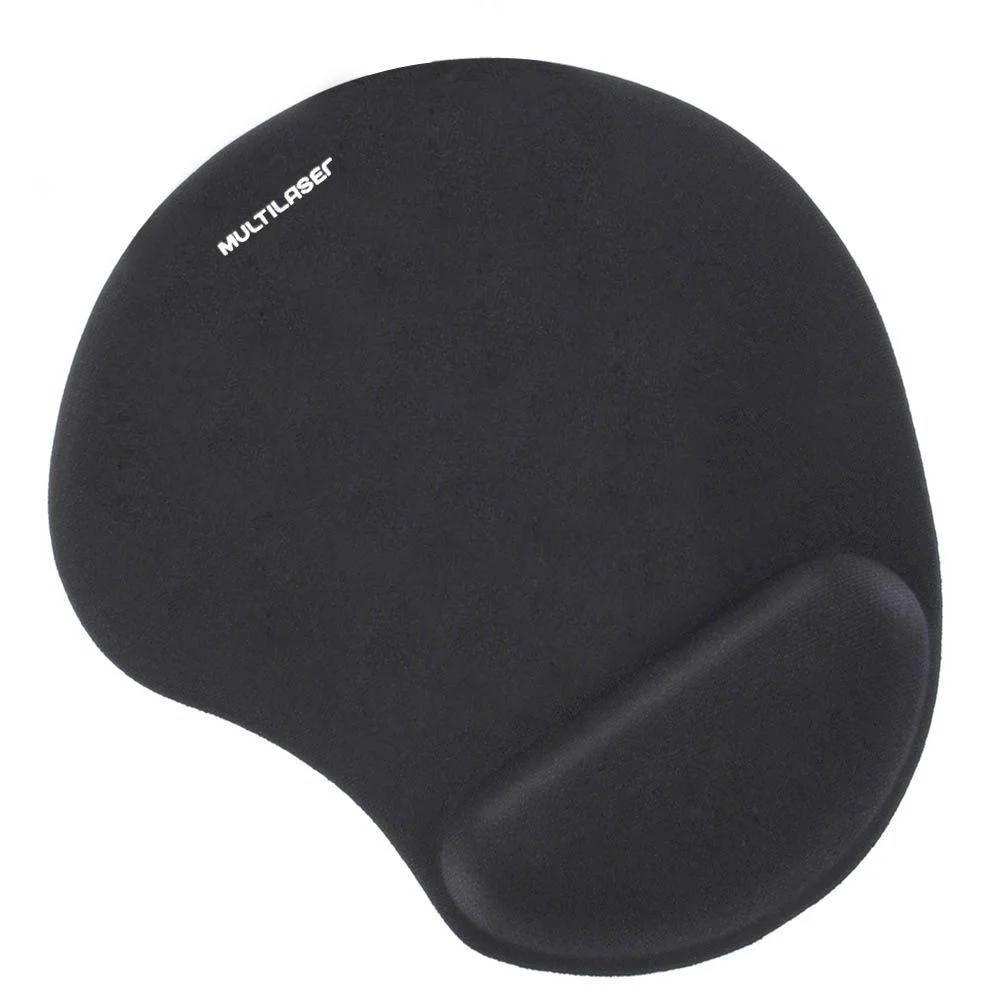 Apoio de Punho Multilaser AC024 Mouse Pad Ergonômico com Gel Preto